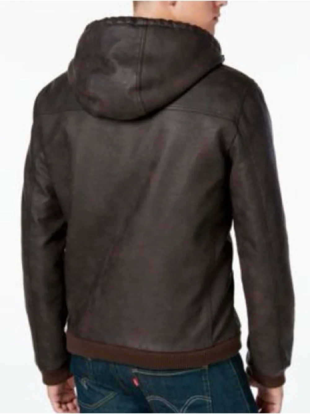 Levi's Brown Lined Hooded Bomber Jacket